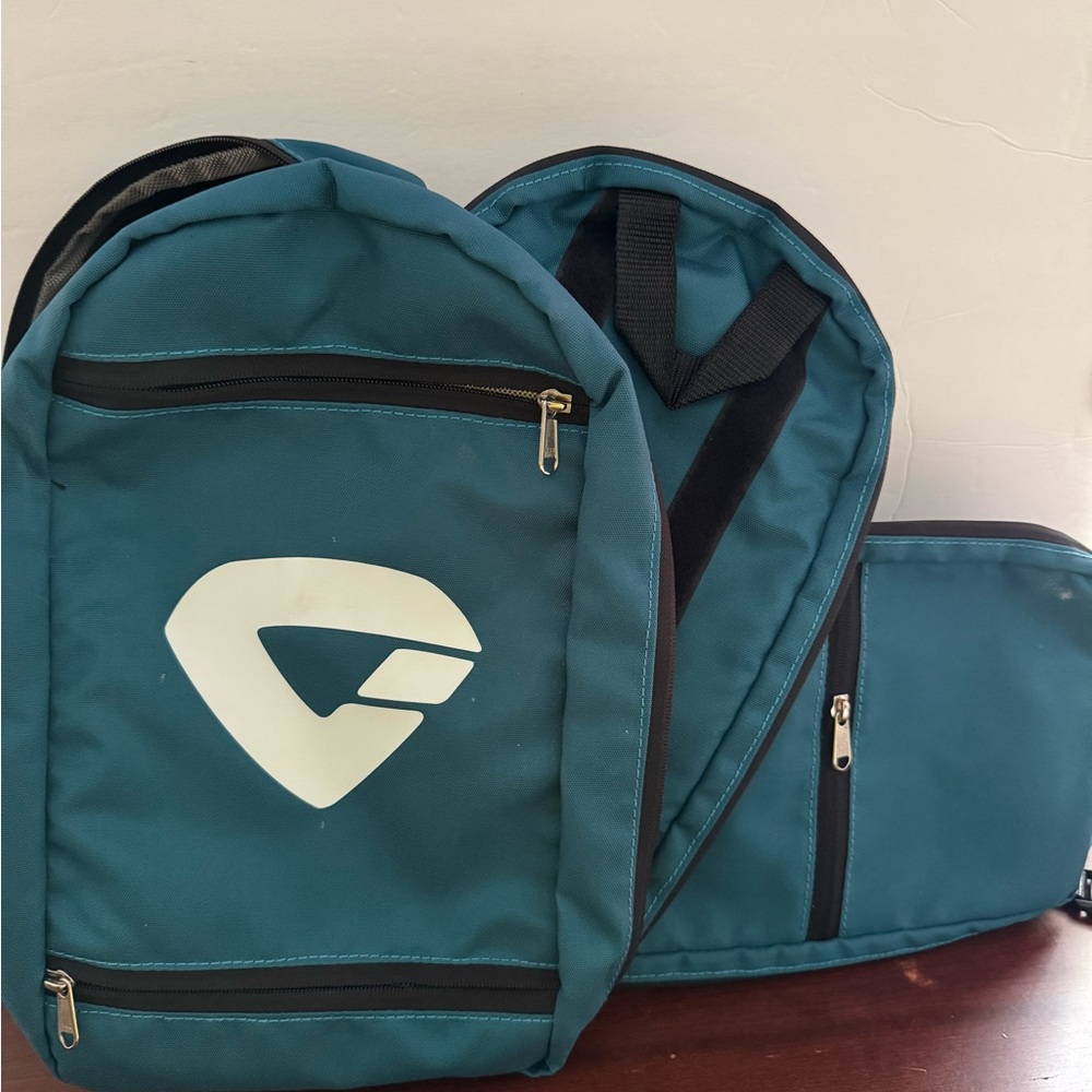 Teal Messenger Bag with Logo